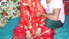 Fast time desi honeymoon video hindi audio Claire Vaise in red saree and blouse having fun