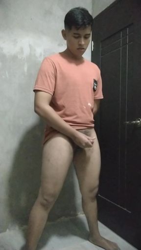 Young Latino Jerks off in His Room