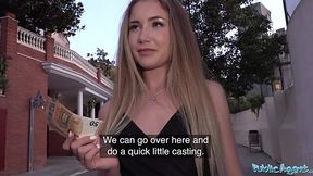 Horny babe agreed to get roughly fucked for money