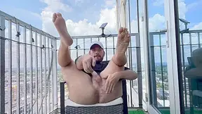 Fucking Myself On The Balcony... Everyone Can See