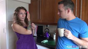 Sizzling chick Ava Austen is fucked hard right on the kitchen table