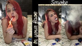 Breathe in the smoke from my Marlboro - Thick red lips