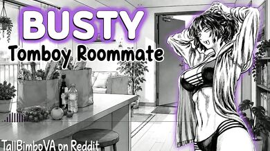 Tomboy roommate destroys me while I choke on her creampie titjob ASMR