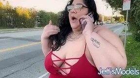 Crystal Blue In Stranded Fat Slut Finds A Chubby Chaser To Pick Her Up