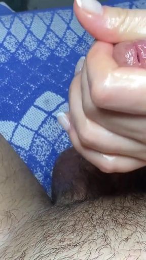 Stunning moment from &quot;Close-up handjob after hard day&quot;