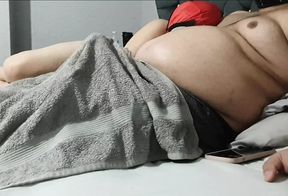 Step mom take out step son dick and blowjob him without condom