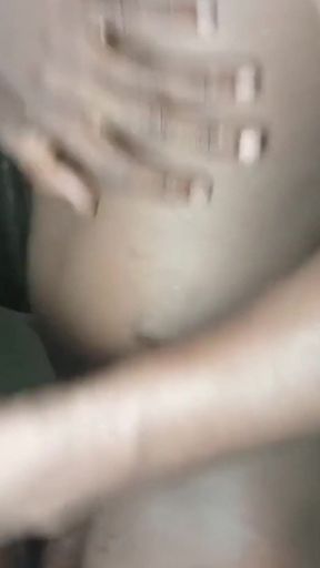 Huge Black Hardcore Digging Behind Ebony Slim Fit Creamy Ass