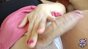 freaky tranny teen canela loves to lick cum out of condoms while jerking off and cum