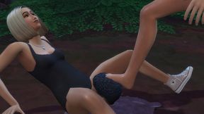 LILOU AND LOUNA — Double Facesitting, He's Not Allowed to Breathe on His Own