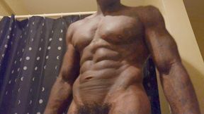 Tall Dark Chocolate Muscles Tattoos Hairy BBC Hallelujah Johnson solo Masturbating