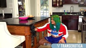 thick trans genesis green gets a raw anal fuck with kai bailey!