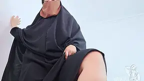 Hijab Stepsister Step On My Dick And Make Her Black Socks Covered With Cum - Minokiiko