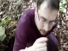 Bear Cub Blows a Load in His Mouth and Swallows