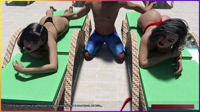 my dorm 84 - threesome fun part 2 - mark fingering both erica and norah s pussy same time