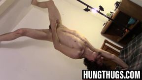 Naughty Dean Inja gives an unusual jack off show