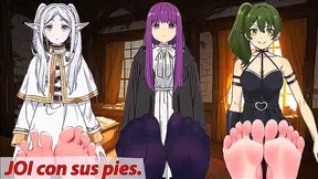 Frieren, Fern bel Share Sensual Foot Worship in Steamy Anime Encounter
