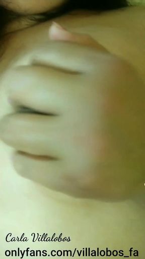 MILF Slut Touching Herself Showing Tits and Ass for Her Lover Bull Black Cock