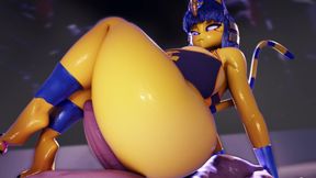 Ankha - Thick Slut Rubs it Against Her Pussy