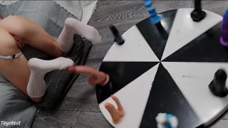 Wheel Of DILDOS! BBC, Huge Cock and DP dildo Round