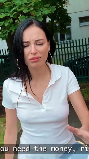 VIP4K. Past due? This naughty brunette knows how to solve this   Clip 1