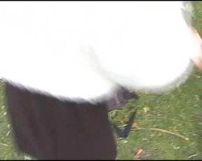 Sexy German blonde dolls rubs her cunt in solo scene