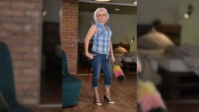 ”Old cleaning lady fucks slobby home owner”