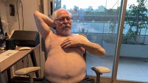 Very sexy grandpa jerking off