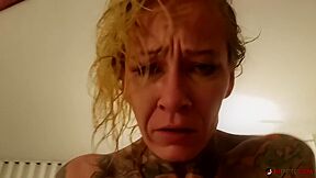 Inked-up, Rough-looking Bitch Amanda Doll Gets Fucked In Pov