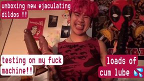 unboxing & testing new ejaculating dildos !!