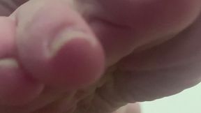 Tiny Fails at Cleaning Marci's Giant Feet, UhOh!