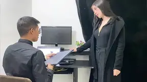 Secretaries get boss's hot cum all over them