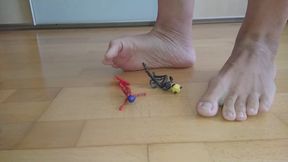 Crushing two tinies with sandals and with my bare feet