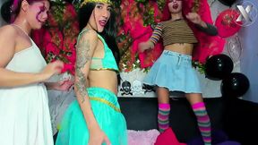 Two Little Foxes Sharing Juice!