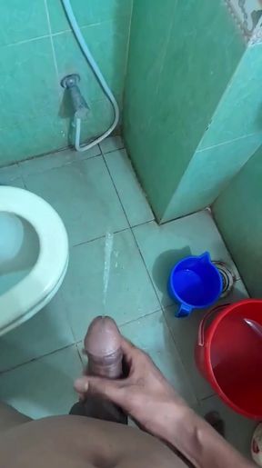 Bengali Boy's Solo Masturbation in the Bathroom   Clip 1