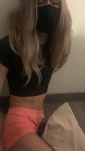 Asian Femboy/Sissy Grinds on pillow