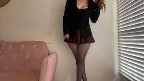 Pantyhose Girlfriend Makes A Video For You