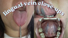 lingual vein close-ups