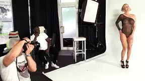 Mature older woman sucks and rides black shaft