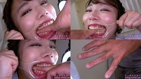 Yui Kawagoe - A cute girl bites a man's finger with all her might while exposing her back teeth with a hook at the corner of her mouth - MOV 1080p