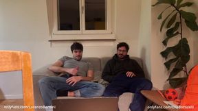 Straight Bro Crushes Gay Bestie's Huge Dick Gushing Cumshot