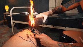 Hot wax into asshole FHD MP4