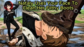 [PART 1] Face Grinding in Dirty Combat Boots - Nataly Uses Your Face as Her Doormat | Femdom JOI Animation