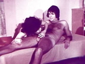 Retro sex pussy licking hairy cock in mouth