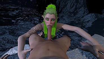 Sex in the Lake with a Beautiful Forest Elf