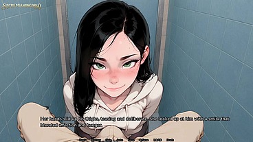 Cute Girlfriend Deep Throat BJ in Public Bathroom - Our Quiet Temptation 01 Developed By Sinful Valley Adventures - 3D Porn Game
