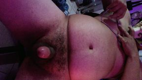 chubby latino jerks off to JOI before work