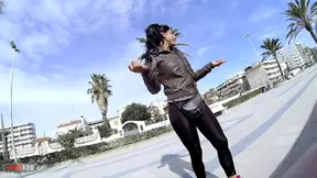 Stunning Spanish MILF gets fucked hard on the beach