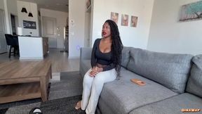 Curious Roommate with Big Natural Curves Seeks Fun Before Her Boyfriend Arrives!