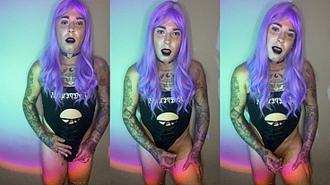 Update #132 (September 21, 2022) Did you like me with this purple hair and jerking off hot? ? Do you cum with me? ????? Do ...