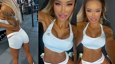 Monika Fox Is Just Posing In The Gym